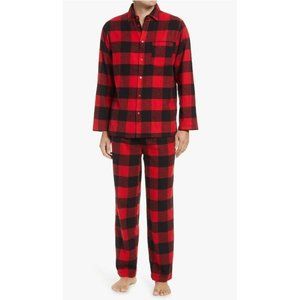 Nordstrom Men's Flannel Pajamas 100% Cotton Sleep Set Buffalo Plaid Size M $69